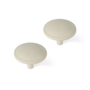 Rei | 2 puxadores modelo 3118 cinza-bege para móveis d 32 mm