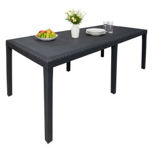 Mesa de jardim abbaviva, extensível com alonga central
