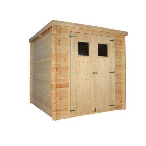 Abrigo de madeira com encaixe macho/fêmea 204x204x189/200 (4,16 m²) se
