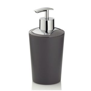 Dispenser de sabão - kela - marta - capacidade 350ml - em plástico - cinza