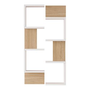 Prateleira de parede omn conjunto de 2 peças 93x24x15 cm branco / madeira