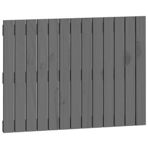 vidaXL cabecero de cama de pared madera maciza pino gris 82,5x3x60 cm