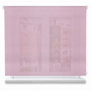 Estor enrollable translúcido poliéster liso color malva 100x250cm.