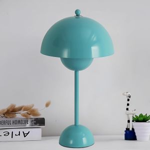 Lâmpada de mesa turquesa, estilo flowerdepot para quarto E27