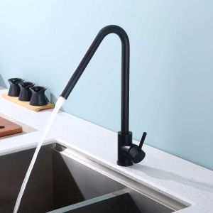 Torneira misturador de cozinha sky bath preto mate inox s304