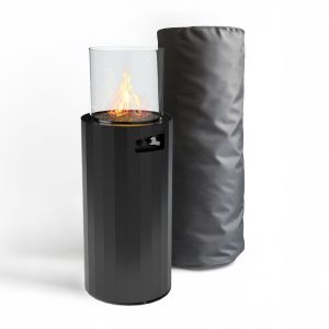 Aquecedor a gás exterior bino até 8 kw cilíndrico portátil preto