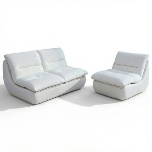 Pack nuvia living 3 plazas - blanco y blanco