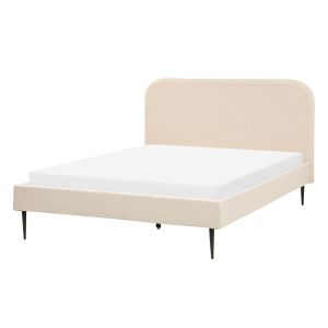 Cama bouclé flayat 140 x 200 cm creme claro