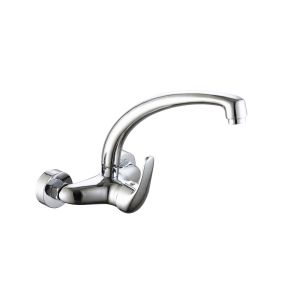 Grifo monomando de fregadero de pared caño fundido modelo hiedra