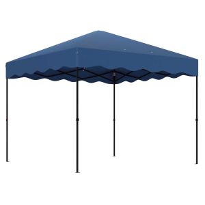 Tenda dobrável 297x297x287 cm metal e tecido oxford color azul Outsunny
