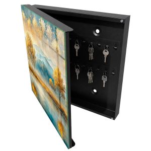 Caixa de chaves de parede decorativa 30x30x5, abertura à esquerda tulup