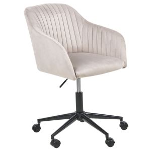 Cadeira home office venice veludo taupe