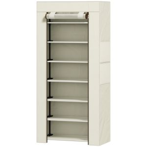 Sapateira 60x30x126 cm aço, tecido não tecido color beige Homcom