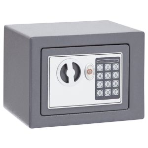 Cofre de mesa - he/0 - 170x230x170 mm - com código eletrônico - cinza