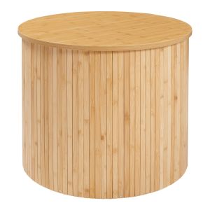 Mesa de centro LEDepid 48xø60 cm natural [en.casa]