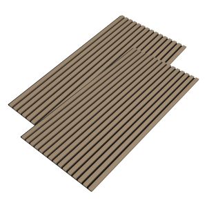 Set 2 painéis acústicos 3d vang mdf 120x60x2 cm (1,44 m²) - nogueira claro