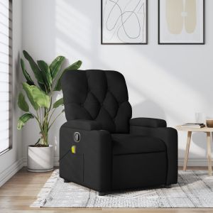 Poltrona de massagens reclinável tecido preto ewg8707