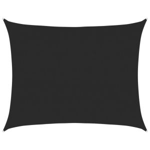 vidaXL toldo de vela rectangular hdpe negro 160 g/m² 6x8 m