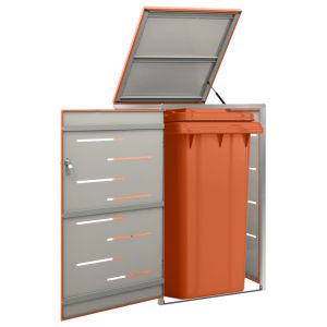 Abrigo para caixote do lixo 69x77,5x112,5 cm aço inoxidável pt9216