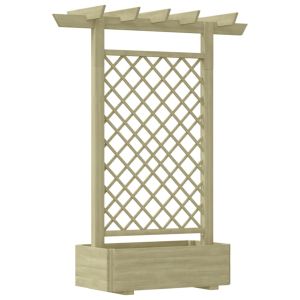 vidaXL pérgola con jardinera de madera 162x56x204 cm
