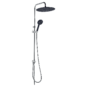 Essesmart columna de ducha sin mezclador cromada y negra
