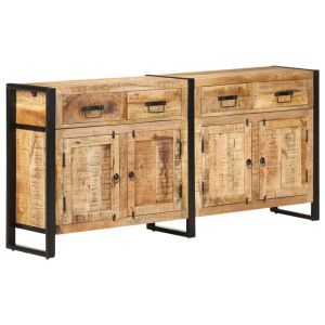 Buffet baixo - helloshop26 - madeira de mangueira - 172 x 35 x 80 cm - 2 po