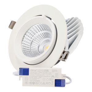 Luminária de embutir LED inclinável - chip especial para açougues 40w