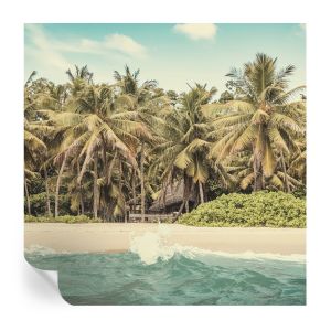 Papel parede adesivo praia tropical 250x250 tulup
