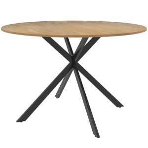 Mesa de refeição ø120x75 cm color marrón Homcom, casa - mesas