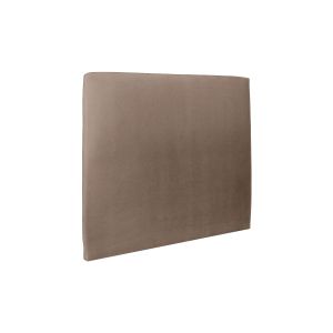Cabeceira estofada de 140 cm - tecido de veludo taupe - taupe