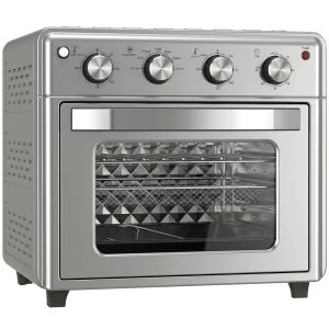 Forno elétrico 43x39x39 cm aço, vidro temperado color gris Homcom
