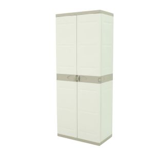 Armário vassoureiro 70 cm titanium bege | plastiken