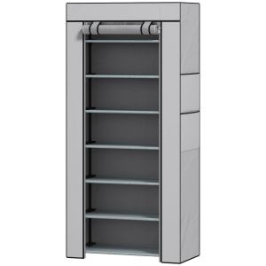 Sapateira 60x30x126 cm aço, tecido não tecido color gris Homcom