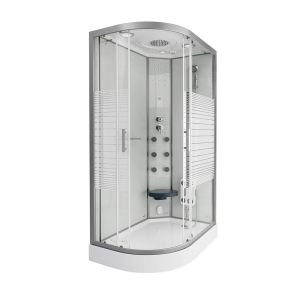 Ducha de vapor white pearl con cascada 120 x 80 cm – izquierda