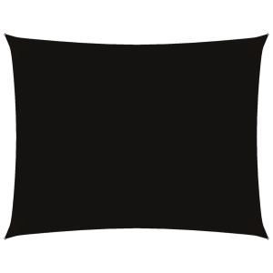 vidaXL toldo de vela rectangular tela oxford negro 4x5 m