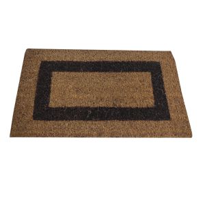 Tapete entrada| 100% fibra de coco| borracha| castanho| 45x80cm