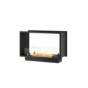 2side slim - biofireplace dupla face lareira embutida a bioetanol 80 cm