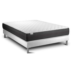 Pack sommier colchão vital spring 130 x 200 cm sommier em kit branco