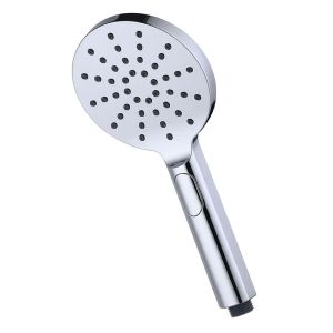 Kibath puxador chuveiro redondo niria abs cromado brilhante de 3 posições