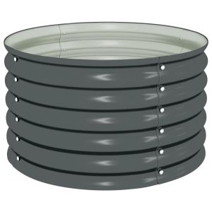 vidaXL arriate de acero galvanizado gris 80x80x44 cm