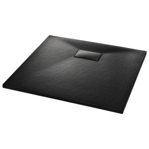 Base de chuveiro vidaxl smc preta 90x80 cm