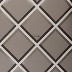 Origin papel de parede motivos geométricos taupe 52 cm x 10.05 m
