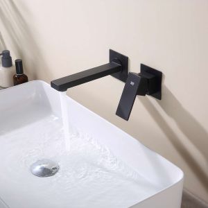 Torneira de lavatório encastrada sky bath preto inox s304 serie thunder