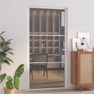 Porta de interior 102,5x201,5 cm vidro esg e alumínio branco weg6844