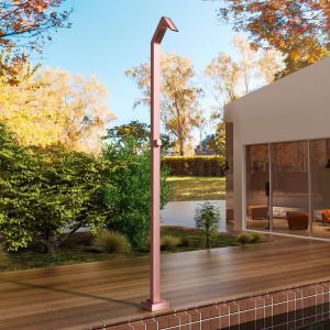 Chuveiro para piscina niagara aço inox rosa coral | poolimex