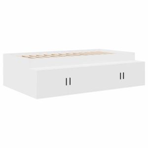 vidaXL cama con almacenamiento con almacenamiento blanco 100 x 200 cm