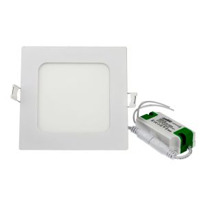 LED downlight 6w branco neutro 4200k quadrado recessed branco