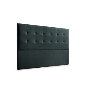 Cabeceira estofada atenea aqualine 190x120x8 cm - preto - moonia