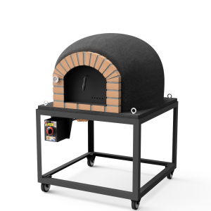 Movelar - forno a lenha modelo stromboli preto - 100x100x157 cm