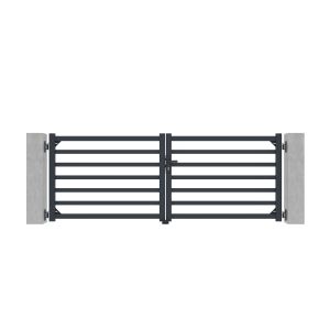 Portão batente elétrico 3m antelao h.110cm cinza + ranger b150